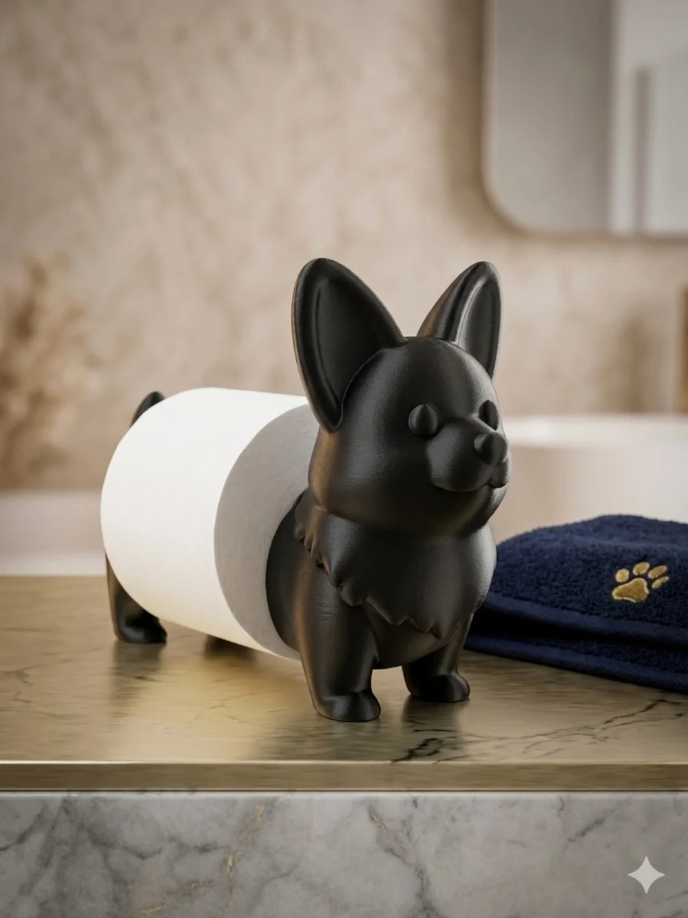 Corgi Toilet Paper Holder